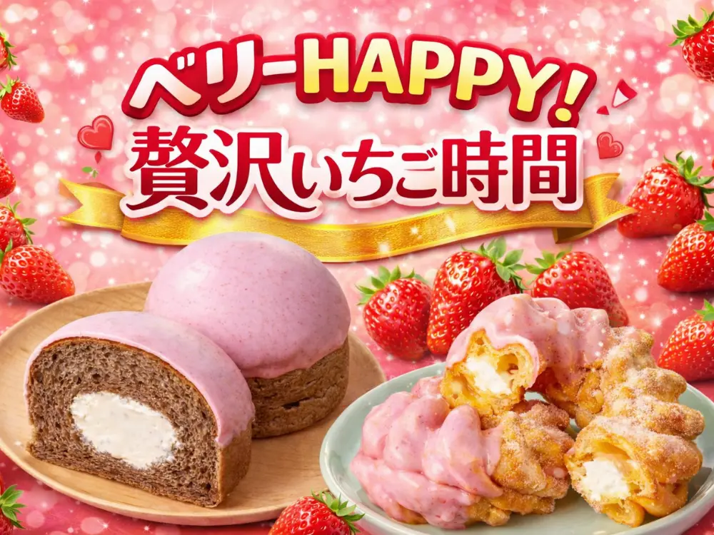 ベリーHAPPY！贅沢いちご時間｜宮崎・鹿児島のセブンイレブンパン by モンドール
