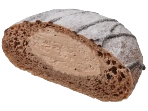 チョコクリームドーナツ（断面）｜宮崎・鹿児島のセブンイレブンパン by モンドール